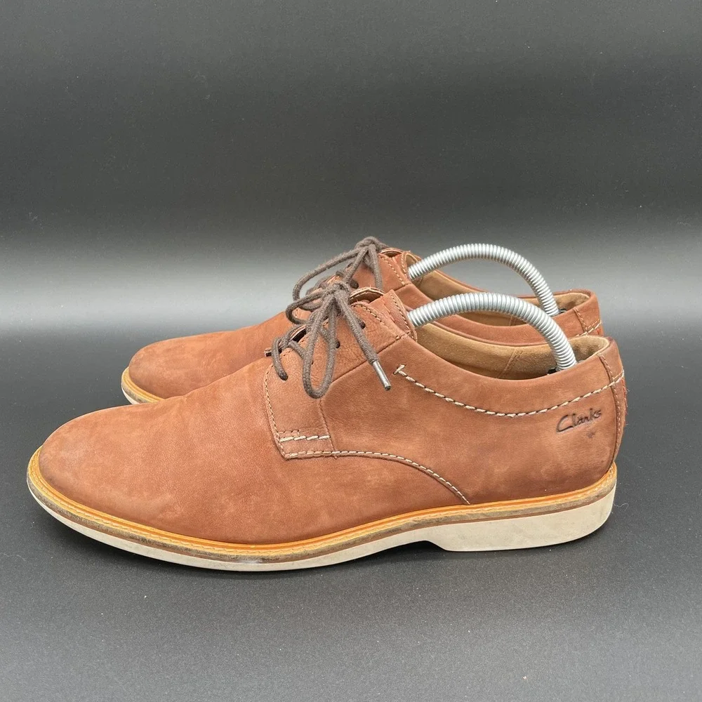 Clarks Atticus Lace‎ Oxfords Men's Shoes Size 10 Brown Office Career